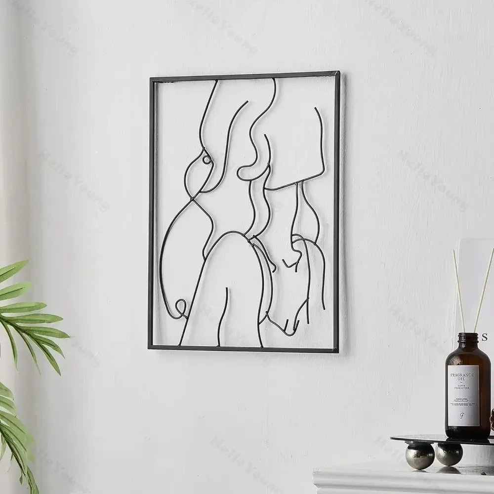 Minimalistische Eisen-Wandkunst Moderne Abstrakte Metallmalerei Dekoration Langlebige Wanddekoration für Wohnzimmer Schlafzimmer Inneneinrichtung