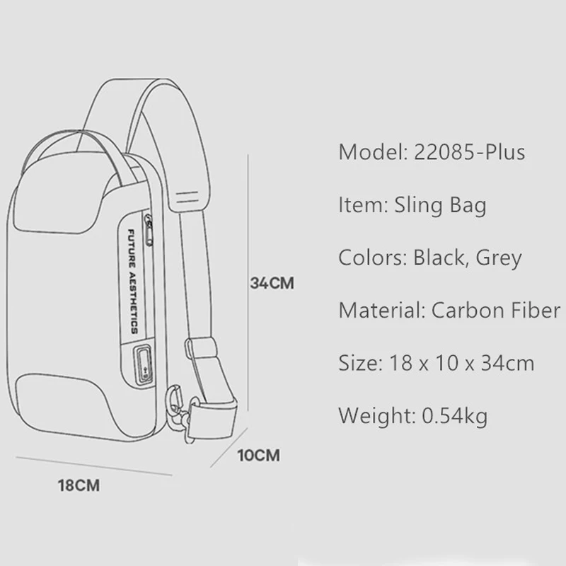 BANGE Male Shoulder Bags USB Charging Crossbody Bags Men Anti Theft Chest Bag School Summer Short Trip Messengers Bag New