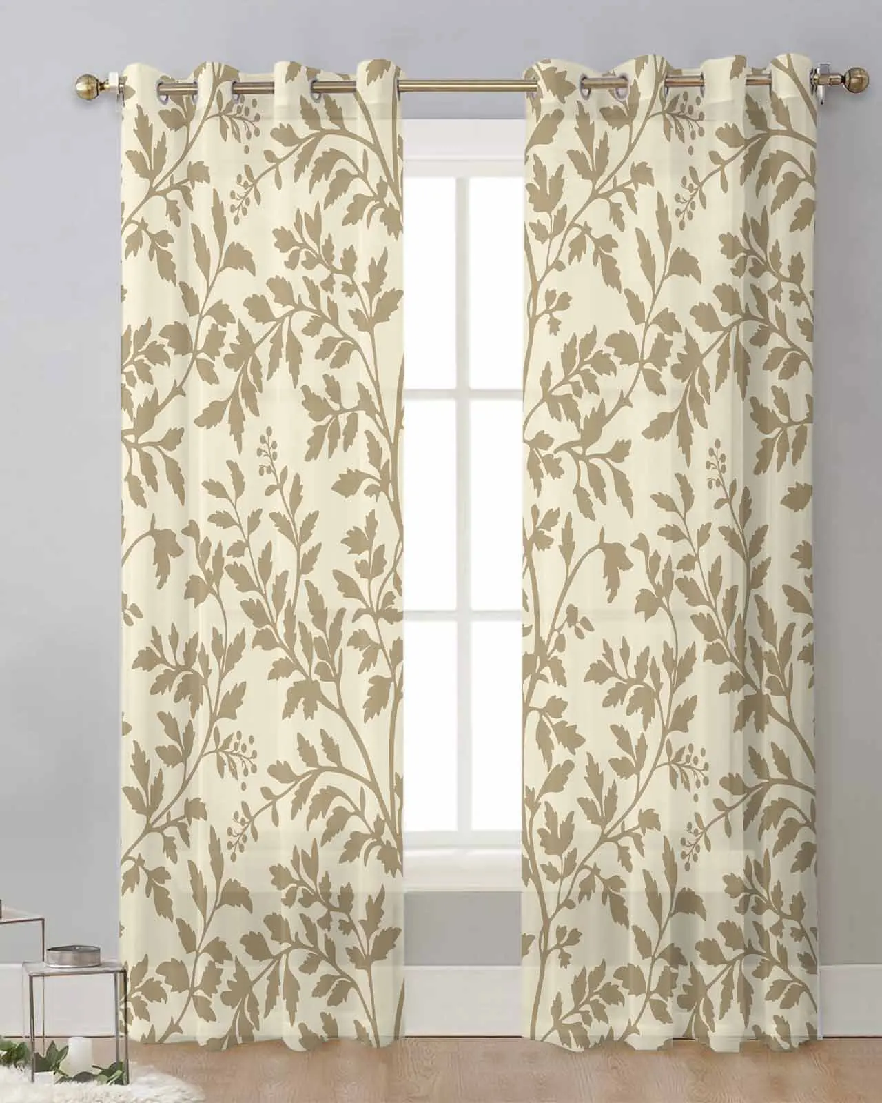 Branches Home Interior Curtains for Rooms Leaves Flowers Bathroom Curtain Luxury Living Room Curtains Kitchen Elegant Bedrooms