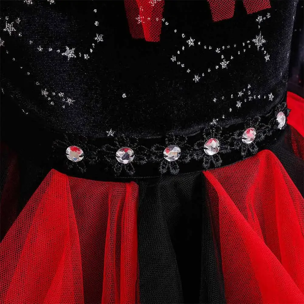 Horror Vampire Cosplay Fantasy Child Girls Dress Scary Stage Witch Costume Disguise Kids Roleplay Fantasia Outfits Halloween