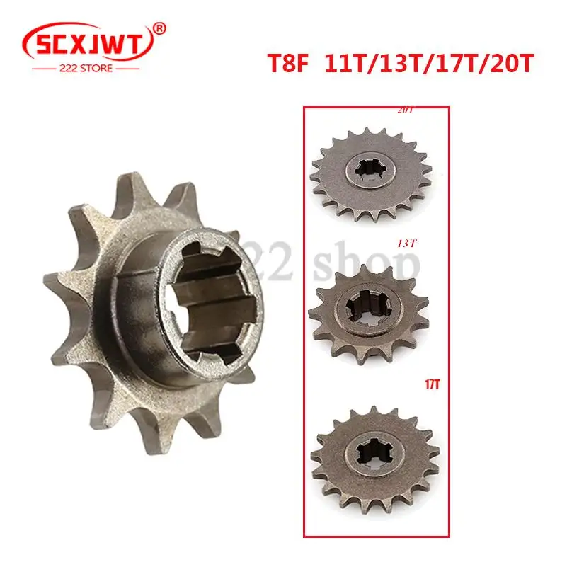 T8F Clutch Drum Gear Box Sprocket Axle Fit 33cc 43cc 49cc Engine 11 14 17 20 Tooth Gear Box for Scooter Mini Bike
