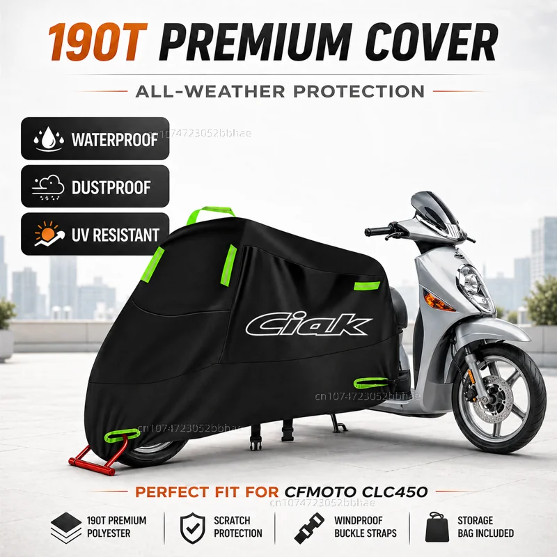 

For Malaguti Ciak 1999-2006 Motorcycle Cover Waterproof Outdoor Scooter UV Protector M-4XL Rain Dust Snow Sun Windproof Sunproof