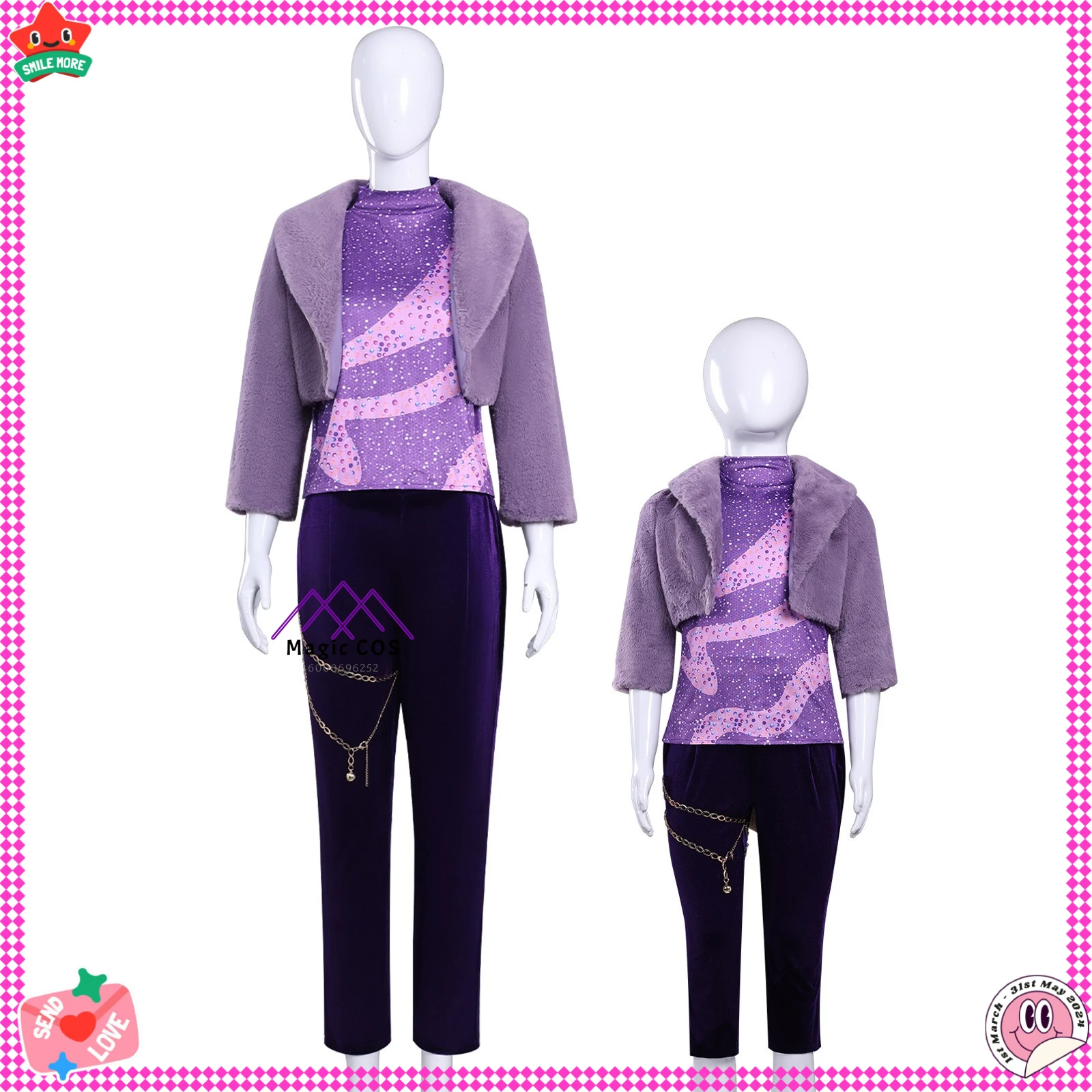 

Popular Movie Cosplay Costume Anime Gazelle Role Playing Purple Stage Uniform Suits Women Adult Child Comic Con Halloween Party
