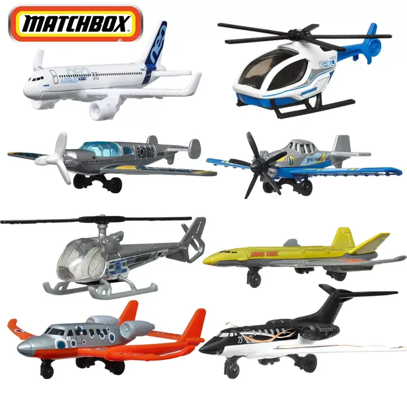 Original Matchobox Sky Buster Cruiser Crop Duster Airbus Bubble Copter Hypersonic Twin Boom Helicopter Toys for Boys Plane Model