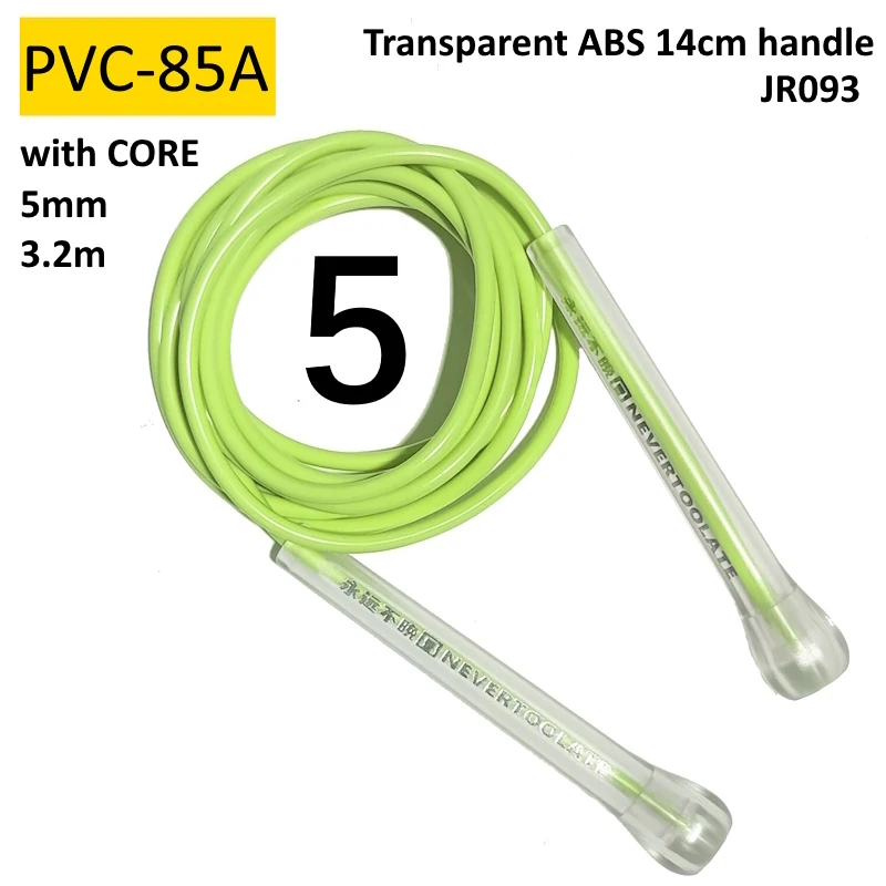 Corda di durezza 85A con manico robusto in ABS trasparente con nucleo 120 grammo corda per saltare in pvc fitness doppia sotto super lunga 3.2 metri