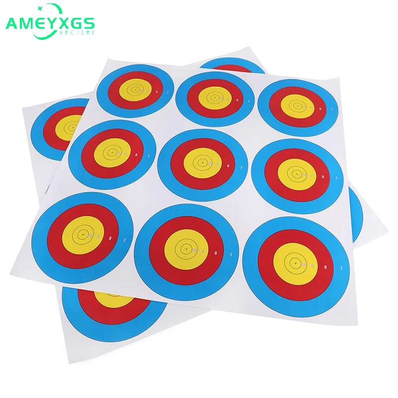 

10/20pcs Archery Target Paper 60*60cm Practice Dart Flight Target Compound Recurve Bow Training Accessory Two-sided Offset paper