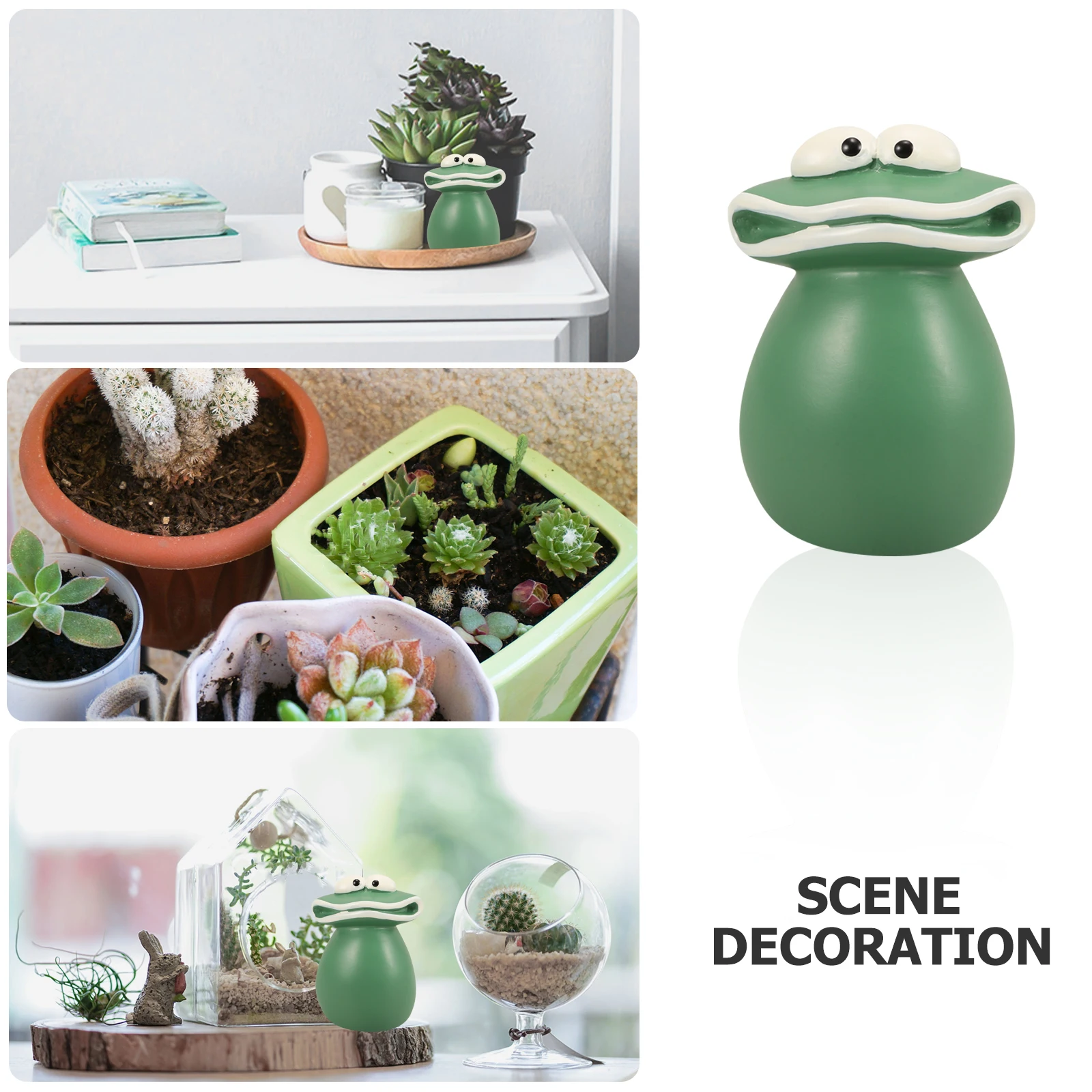 

Cute Cartoon Frog Resin Garden Statue Outdoor Lawn Decoration Pond Home Ornament Yard Table Decor Mini Animal Sculpture Gift For