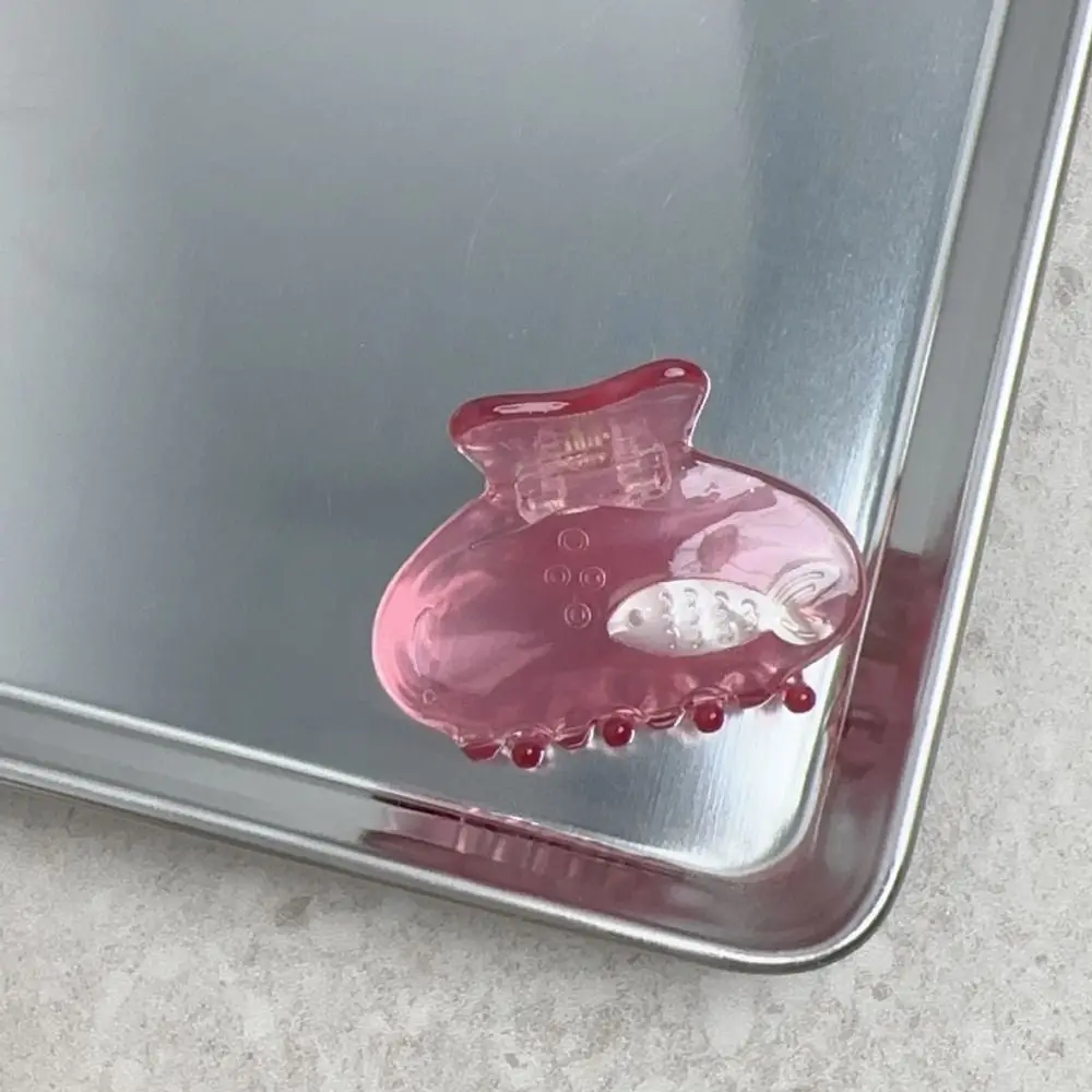 Transparent Fish Hair Claw Animal Small Shark Clip Acetate Hair Claw Hair Grab Clip Hair Accessories Animal Hair Clip Daily