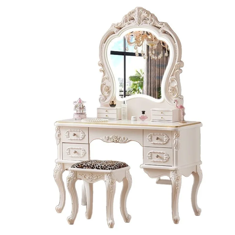 

Туалетный столик для спальни, многофункциональный столик для макияжа, роскошный туалетный столик в стиле принцессы, интернет-знаменитости