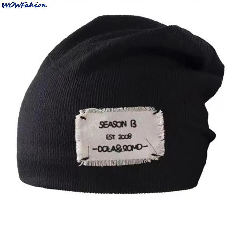 Women's Streetwear Letter Skullies Beanies Autumn Unisex Men's Hats Beanie Thin Applique Korea Cool Slouchy Hip Hop Skull Cap