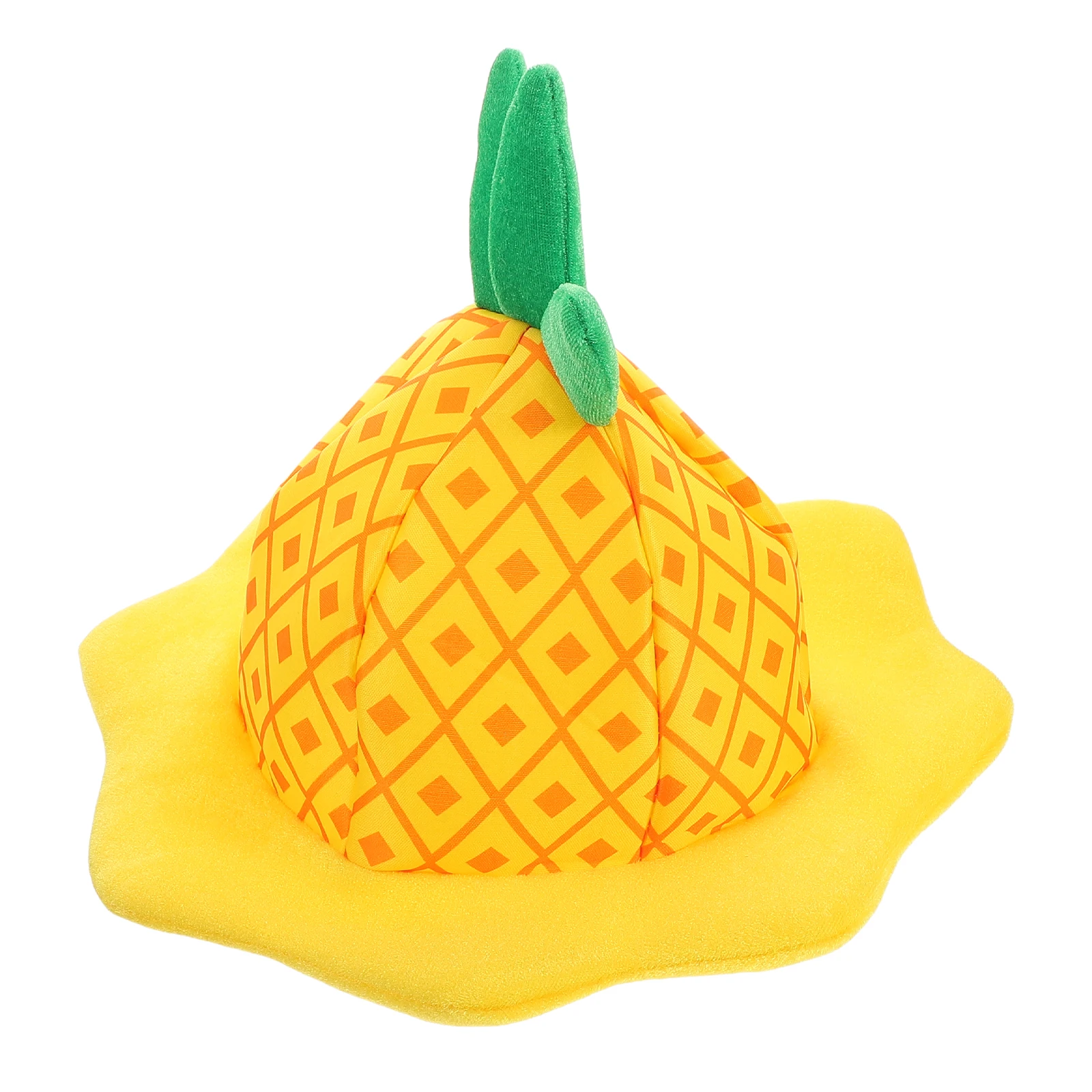 Has Fruit Costume Hat Cartoon Pineapple Decorative Cosplay Decorate Cone Yellow Birthday Party Hats