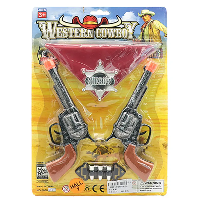 Festival Cosplay Party Western Cowboy Gun Props Children\'s Toy Gun Plastic Revolver Clothing Accessories Gifts