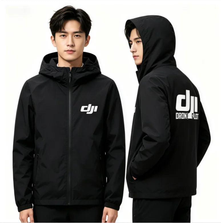 2026 Spring Autumn Men Hooded Windbreaker Light Windproof Jacket Outdoor Mountaineering Casual Fashion Sports Outer Coat