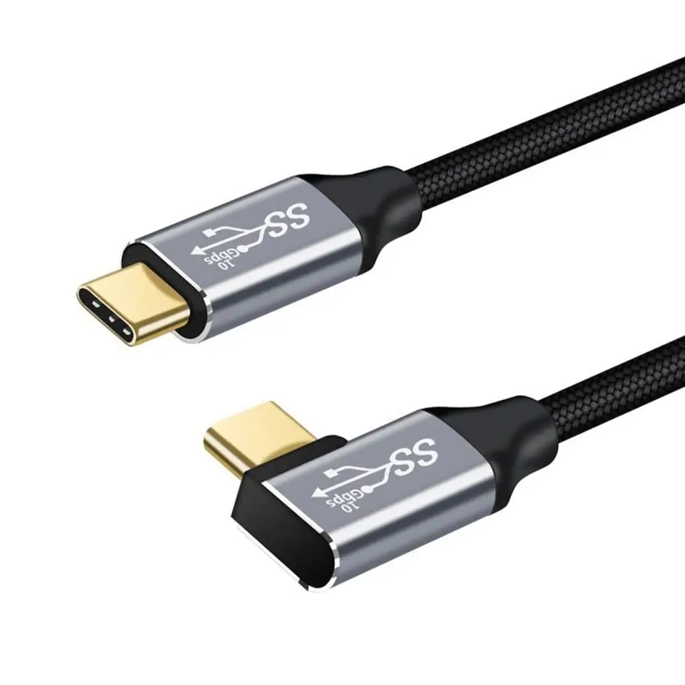 

USB C to USB C male male angle 1M Cable, USB C Data Cable USB 3.1 Gen 2 10Gbps Data Transfer USB C 100W Cable, 4K 60Hz