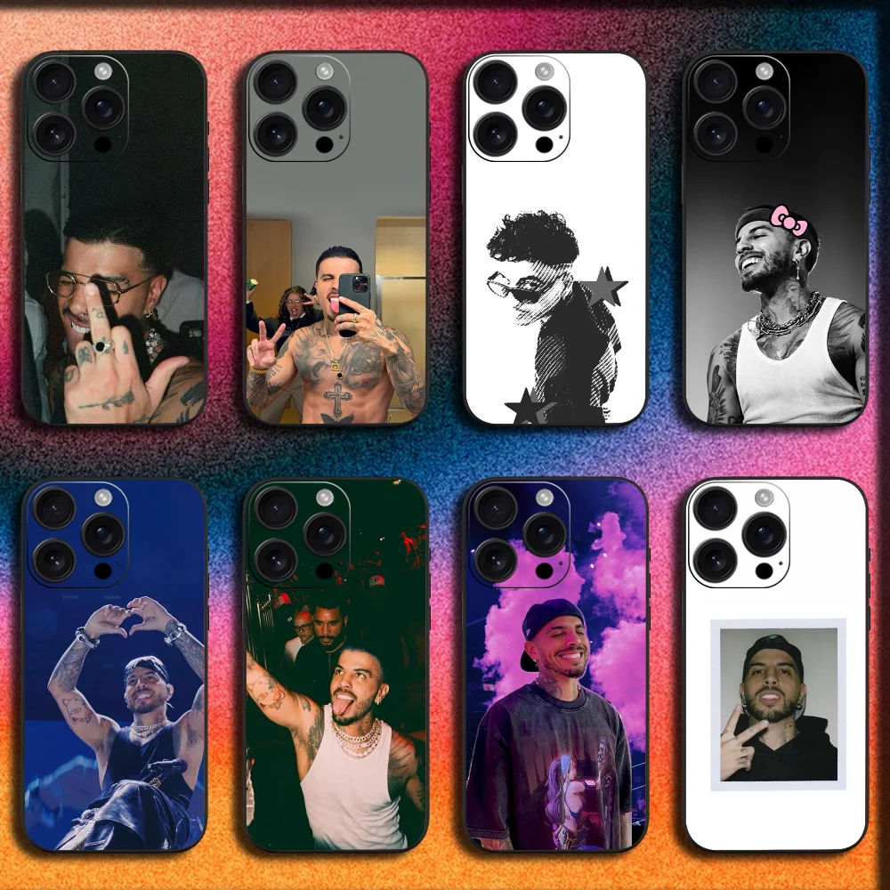 

Singer R-Rauw Alejandro Phone Case For iPhone 16,15,14,13,12,11,Pro,XS,Max,XR,Plus,SE,Mini Soft Black Cover