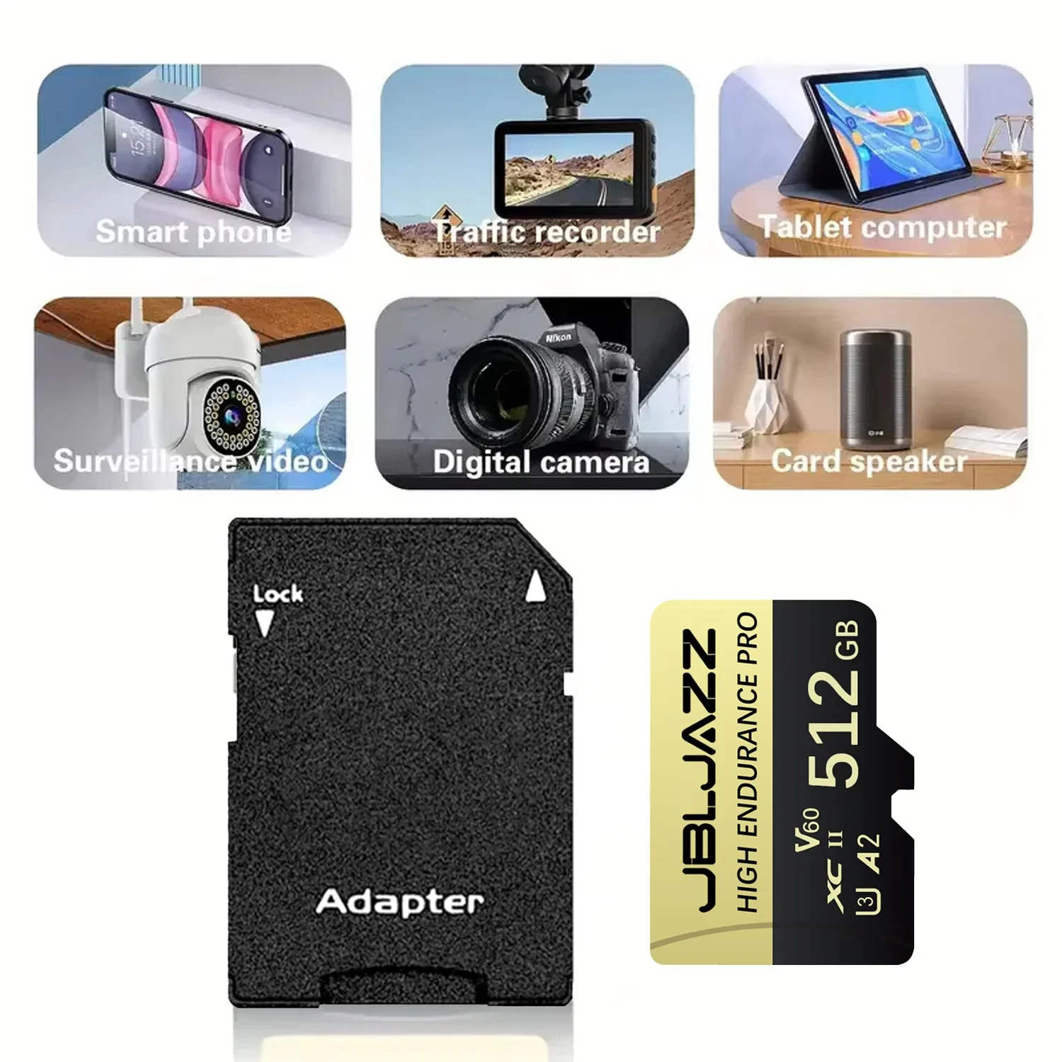 MicroSD Card High Endurance 32GB SDHC 64GB 128GB SDXC V30 C10 U3 Flash Memory Card 100Mb/s TF Video Card for Monitoring