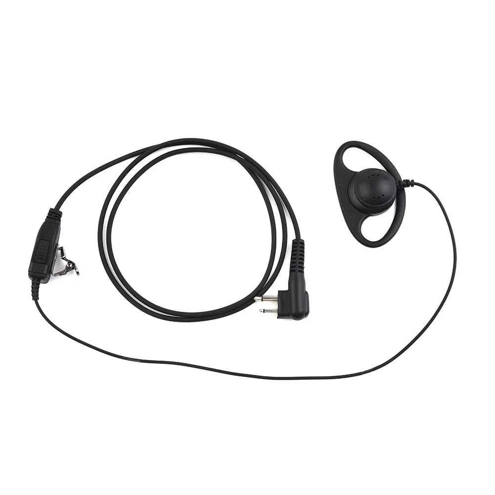 Earphone Earpiece Headset Mic For Radio Security 2-Pin Walkie Talkie Brand New And High Quality