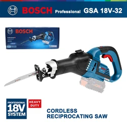 Bosch Cordless Reciprocating Saw GSA 18V-32 Electric Reciprocating Sawing Rechargeable Wood Metal Cutting Professional Tools