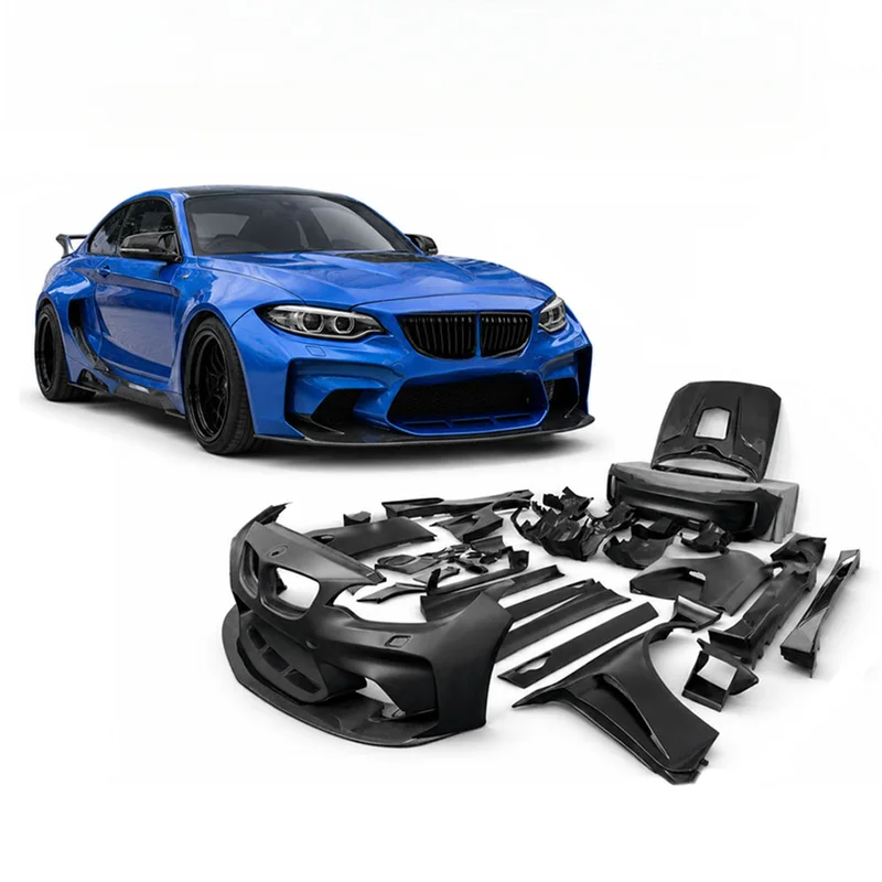 High Quality Widebody Kit Carbon Fiber Hood Fit BMW 2 Series F22 F87 M2 M235 2014-2021 Car Exterior Facelift Upgrade Tuning Modi