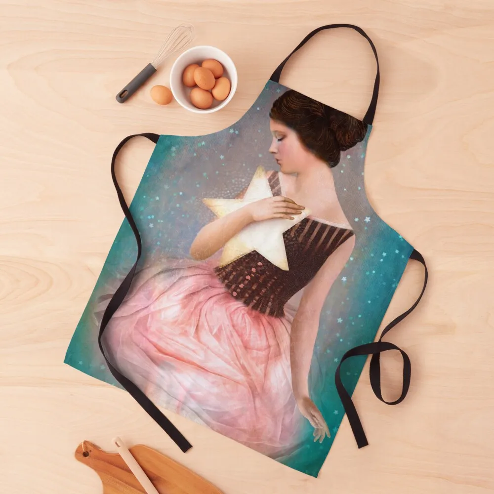 Wish Upon a Star Apron Cute Kitchen custom women's kitchen useful gadgets for home Apron