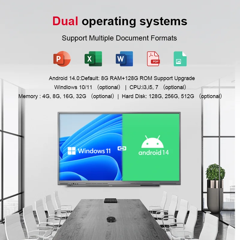 تلفزيون LED ذكي يعمل باللمس مع أندرويد واي فاي 4K 50 55 65 75 بوصة تلفزيون ذكي يعمل باللمس-حجم قابل للتخصيص OEM/ODM لوحة أم لتلفزيون الكاريوكي