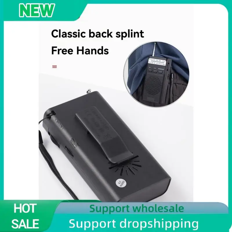 Solid Mini Pocket FM AM Radio Portable Rechargeable Radios With LED Flashlight Support 3.5Mm Headphone TF Card