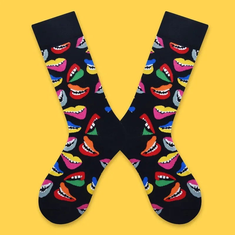 Funny Men Women Fashion Harajuku Fruit Socks Lovely Art WithCartoon Fruit Tide Brand Couple Socks  designer socks