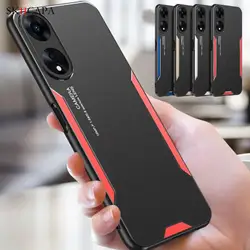 For OPPO A98 5G Aluminum Metal Phone Case For OPPO A58 A78 A97 Armor Slim Shockproof Silicone Protection Cover