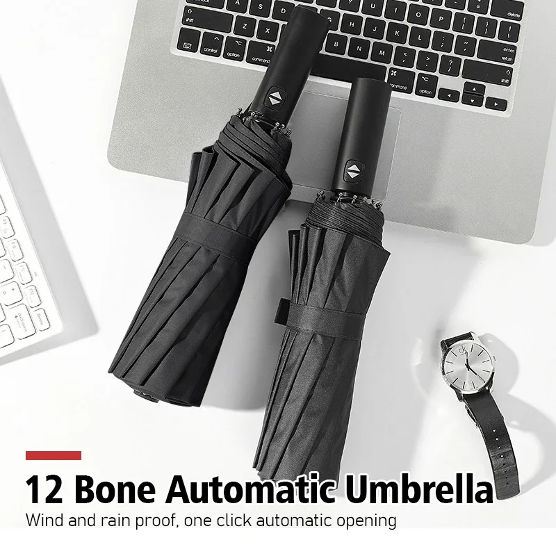 12 Bone Car Fully Automatic Umbrella Black Glue Sun Sunshade For MINI Cooper One JCW R56 Countryman Clubman R50 R53 R58