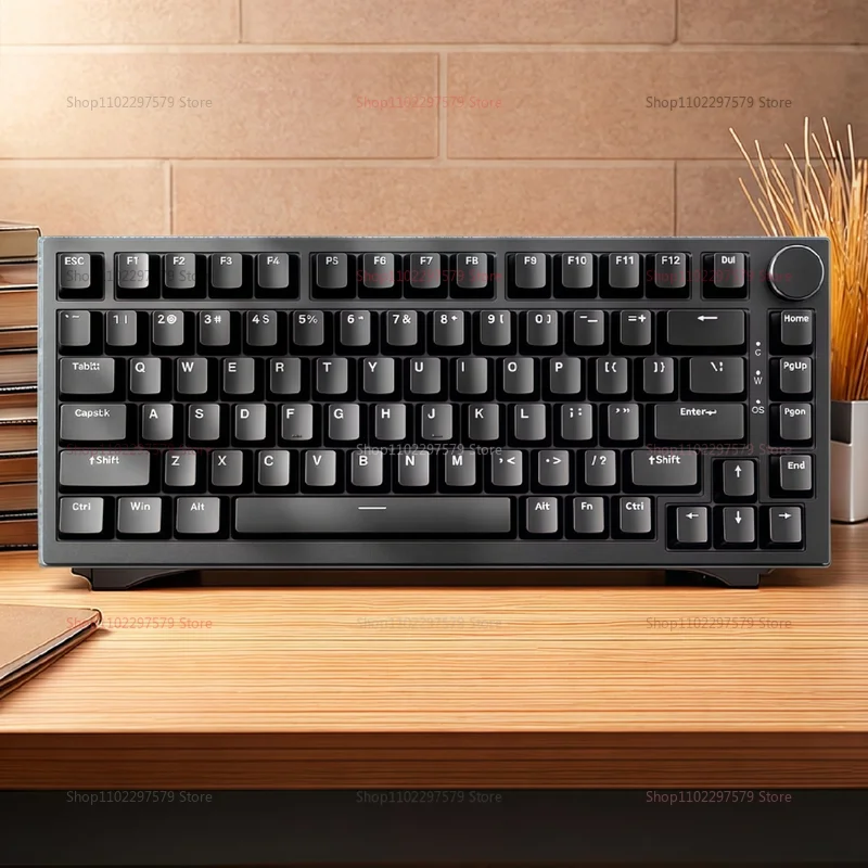 AK820 75% Mechanical Gaming Keyboard Bluetooth 51/24G Wireless Type-C Wired Hot Swappable RGB Backlit TFT Screen Gasket Mount