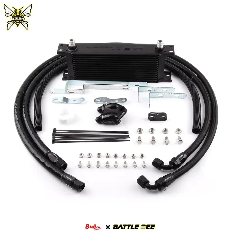 Hot Sale BATTLE BEE Car Transmission Oil Cooler Kit Cooling Thermostat Radiator Kit With Rubber Tube for F30 F35