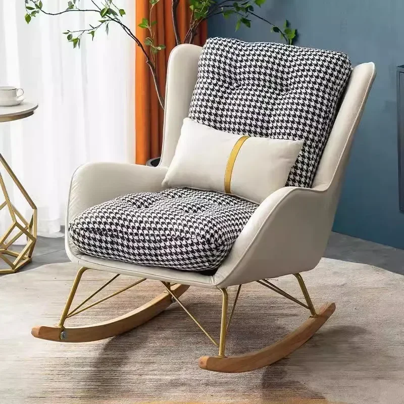 Folding Portable Gold Living Room Chair Chiffon Modern Single Vintage Relax Low Nail Salon Luxury Schaukelstuhl Rattan Mesa