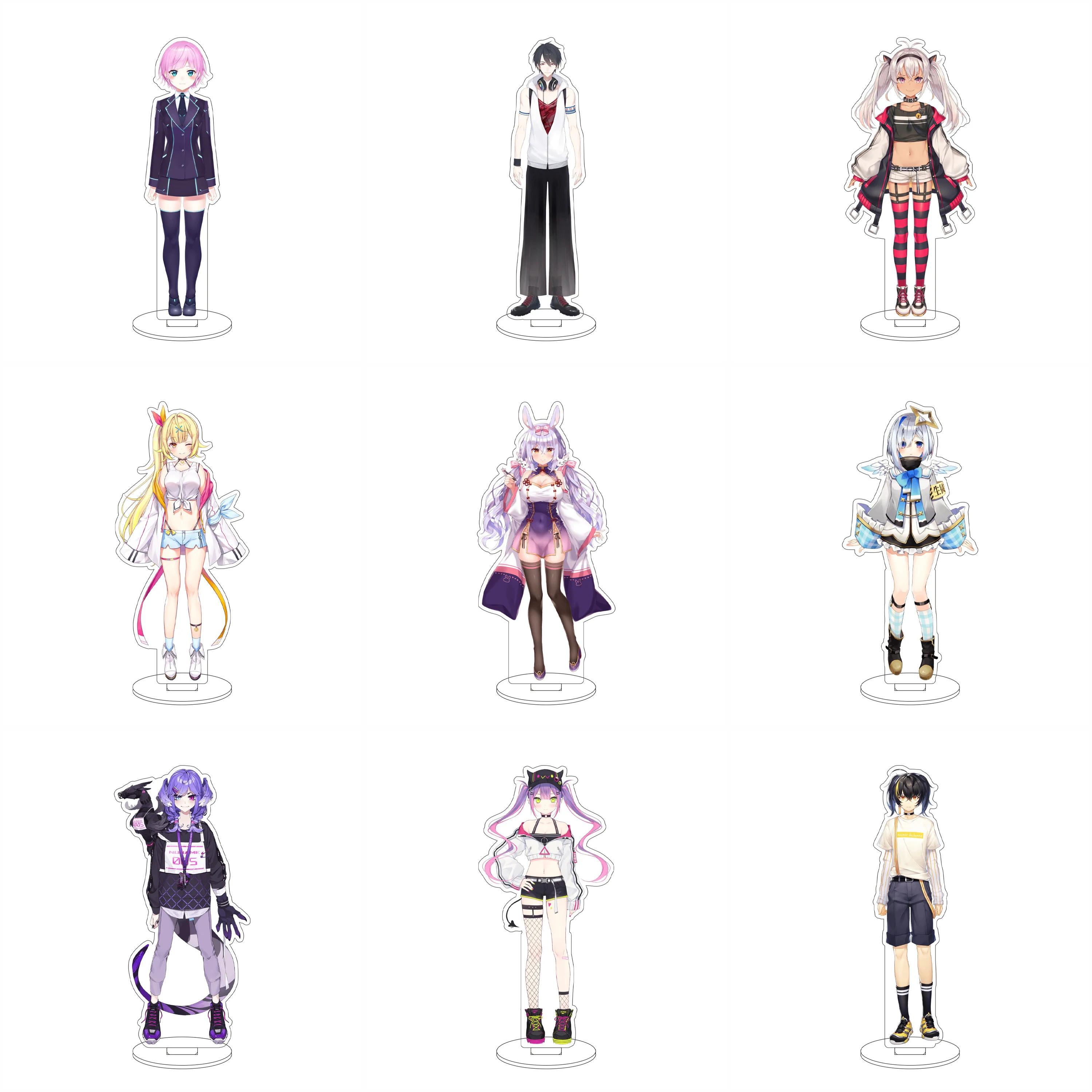 أنيمي الظاهري YouTuber تأثيري الاكريليك حامل الحلي Kizuna AI ميراي أكاري كاغويا لونا نيكوماسو الشكل حامل الهدايا