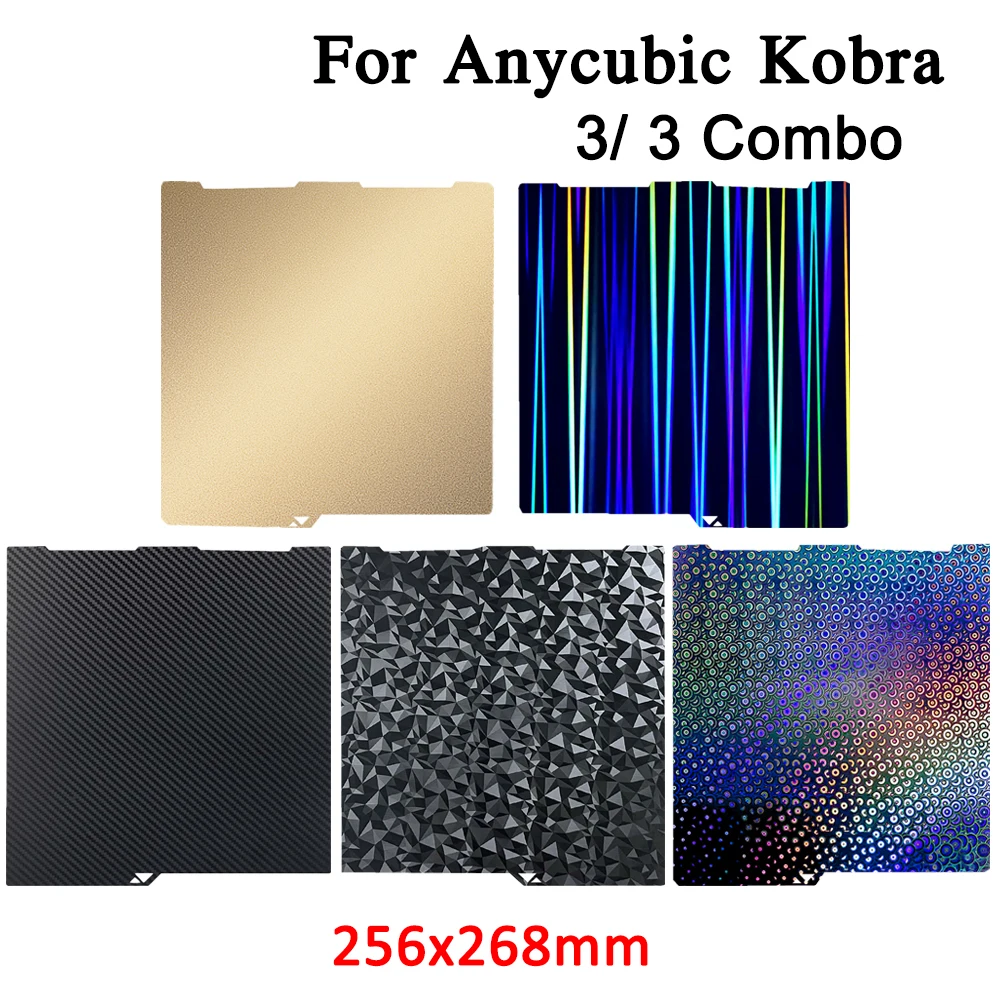 

For Anycubic Kobra 3 Bed Plate Kobra 3 Combo Build Plate Double Side Peo Pet Pei Kobra 3 Accessory 3D Printer PEI Sheet