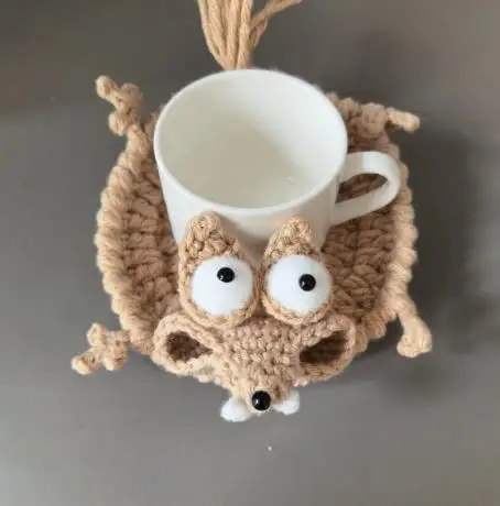 Crochet Lizard Coaster, Fun Little Lizard Coasters, Cute 3D DIY Handmade Funny Amigurumi Animal Cup Mats