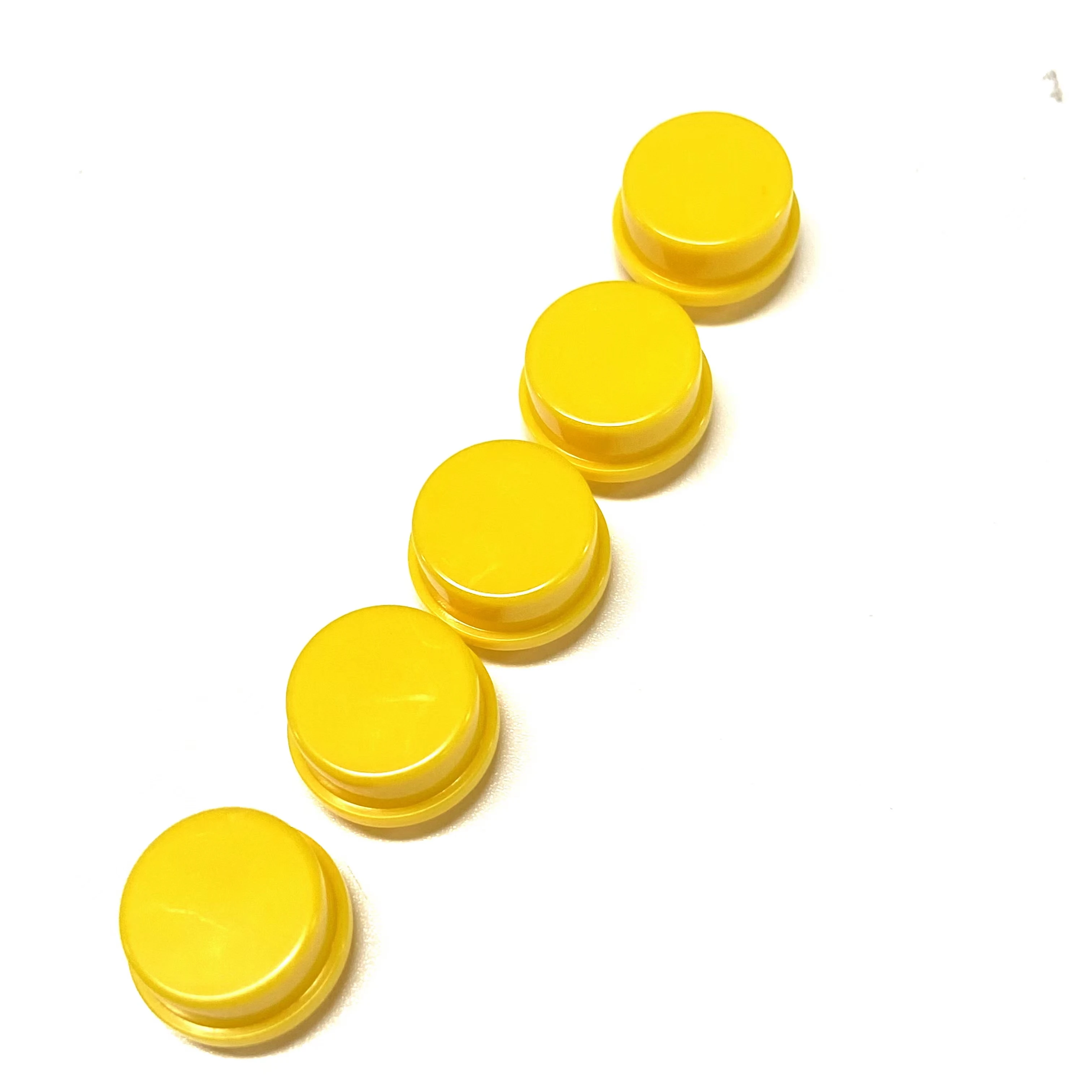 10PCS/LOT 12X12X7.3 Round Tactile Button Caps For 12*12*7.3 mm Tact Switches 5 Colors Switch Cap 12x12x7.3 mm A24 Switch Button