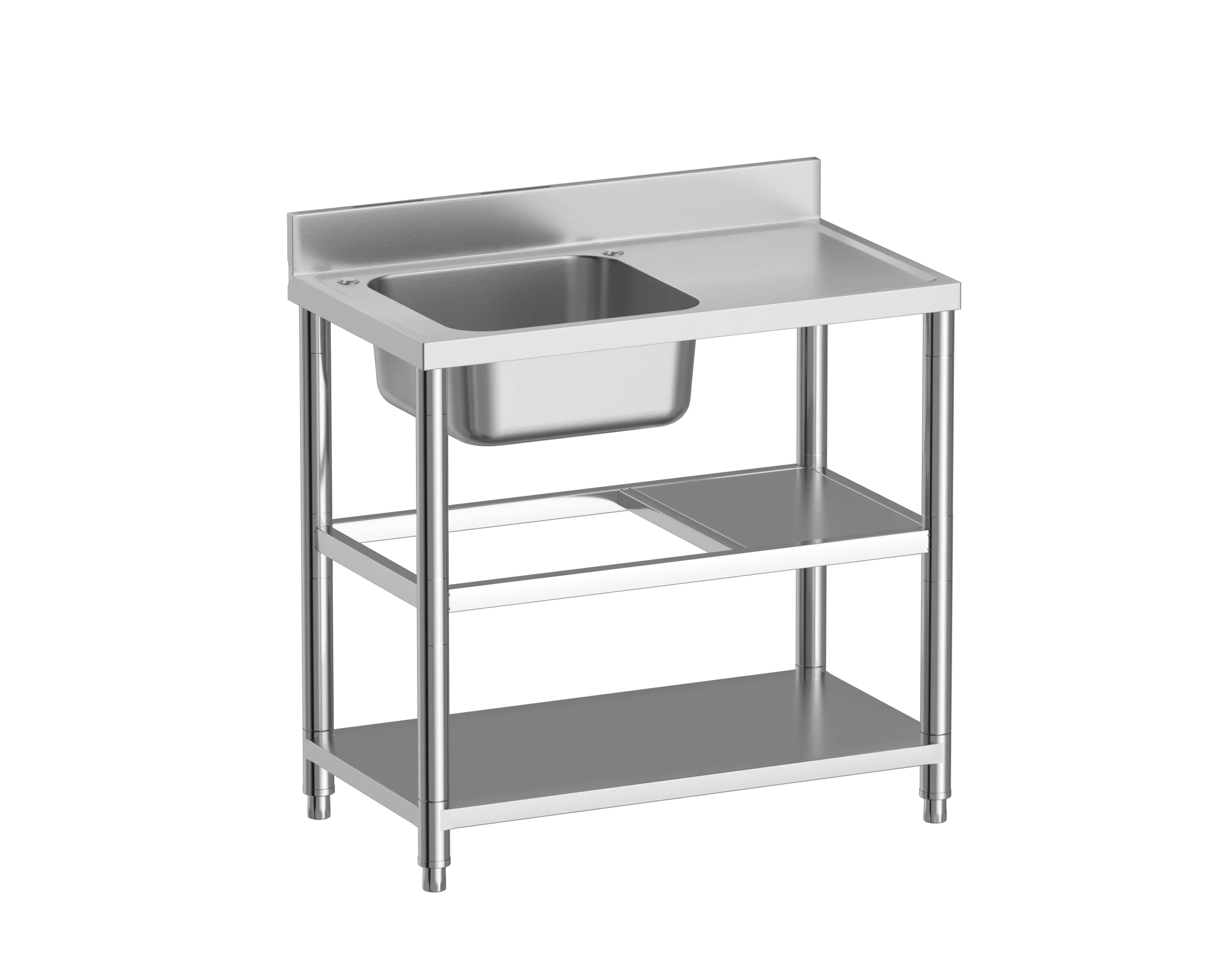 

90CM High Quality Multifunctional Stainless Steel Single Bowl Kitchen Sink with Tray