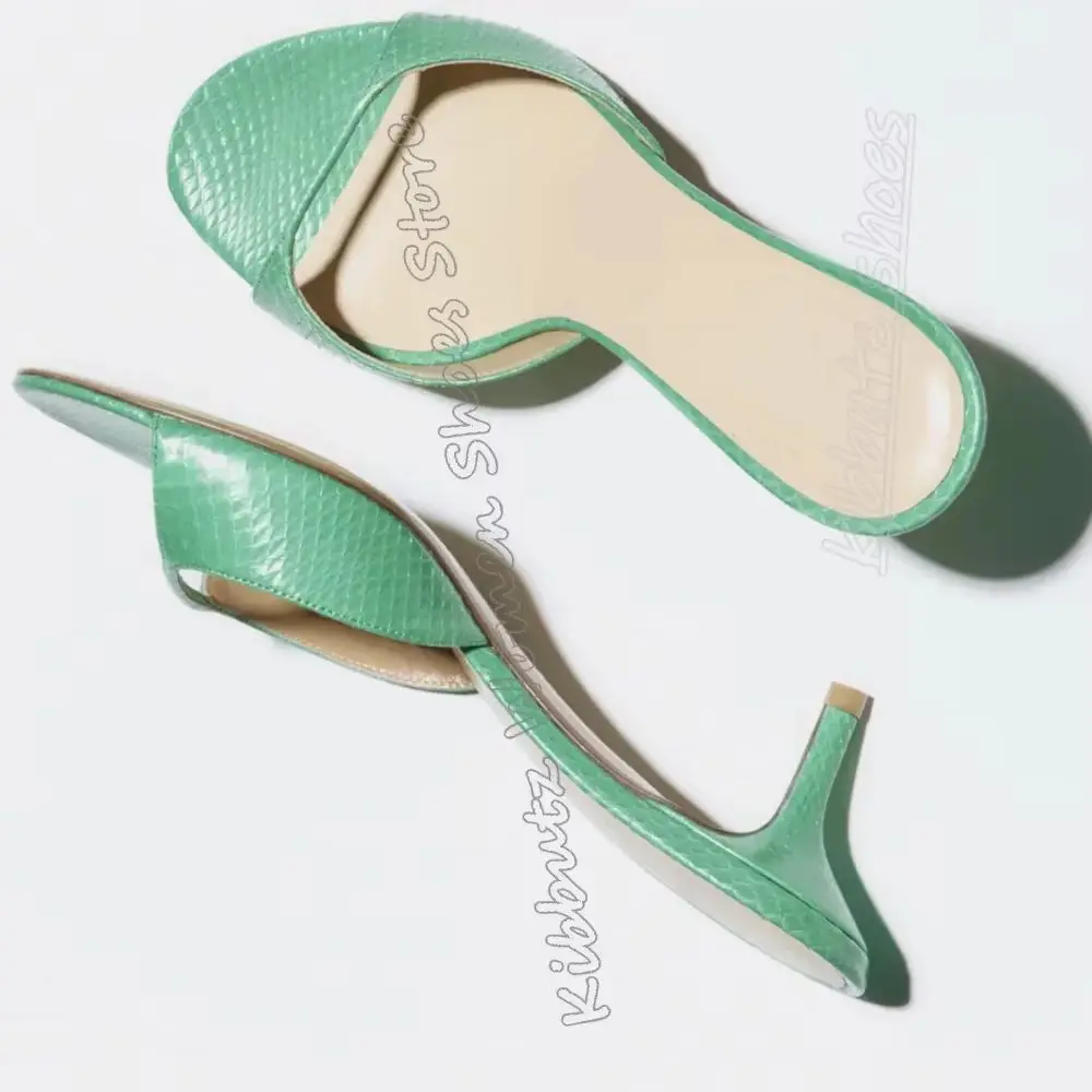 

Slipper Sandals Thin Heels Slip-On Leather Round Toe Solid Color Fashion Elegant Concise Luxury Women Shoes Party Wedding Shoes