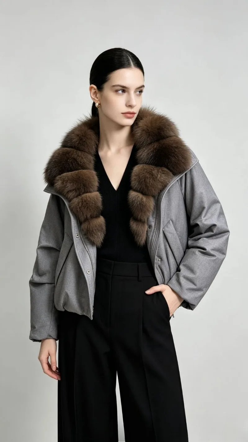 High Quality Padding Puffer Jacket Women High Street Waterproof White Duck Down Coat Oversized Winter Warm Down Parka Outerwear
