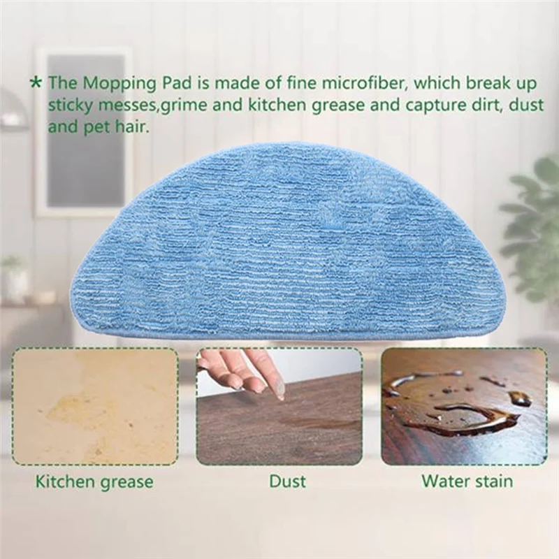 ABUD-Per Kitfort КТ-577 PANDA EVO Puron PR10 Zigma Spark 980 Kit di accessori Pulizia efficiente Spazzola laterale Filtro Mop Panno Parte