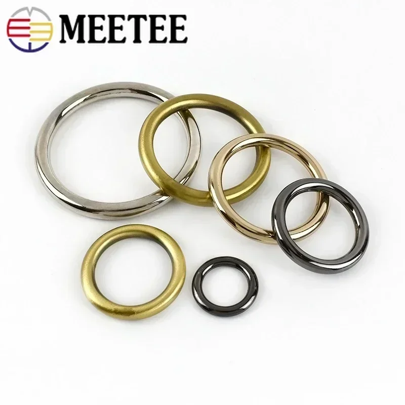 5/10Pcs 5mm Thick Metal Ring 15-50mm O Rings Buckle Circle Connection Hook Bag Strap Carabiner Buckles Shoes Clothes Loop Clasp