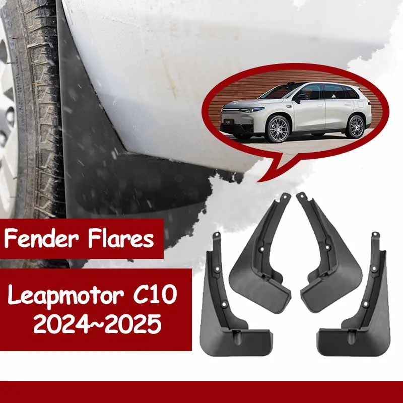 

Car Mudflaps Fender Flares for Leapmotor C10 2023 2024~2025 Rear Fenders Splash Guard Wheel Protecti Mud Flap Accessorie.