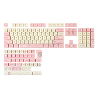 EPOMAKER Cream Bunny PBT Keycaps Set MOA Profile 141 Keys Dye Sublimation Keycaps for Mechanical Gaming Keyboard with ANSI/ISO