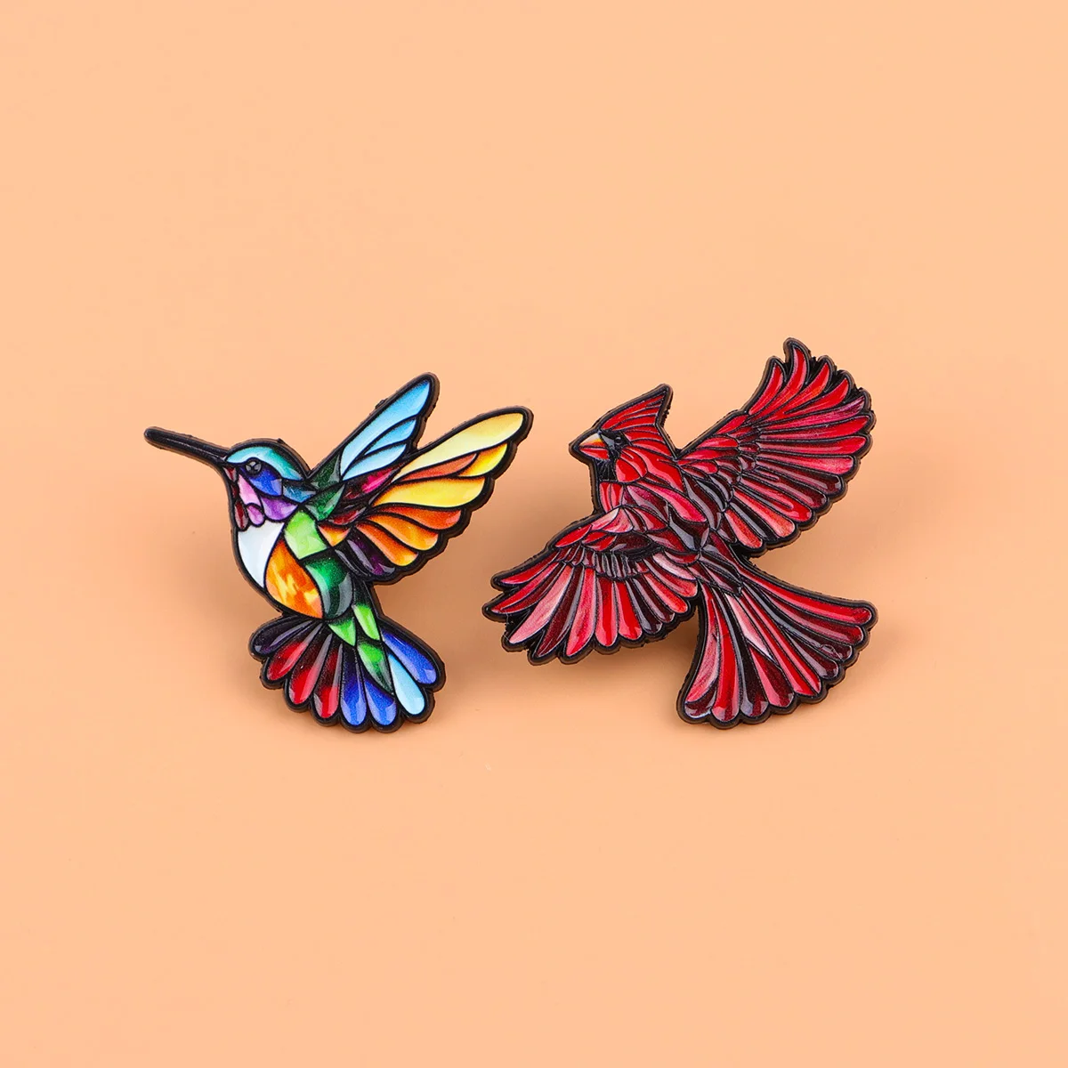 الملونة الثعلب المينا دبابيس الكرتون الطيور دبابيس شارة الزهور التلبيب دبوس لحقيبة الظهر الملابس والاكسسوارات الفن مجوهرات هدايا الأم #6