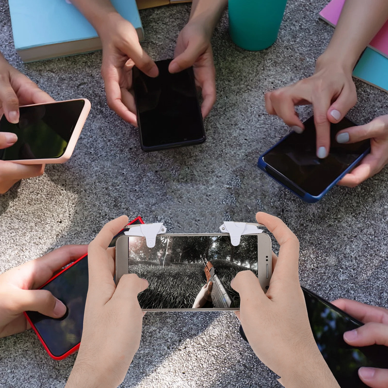 

1 Pair Shooting Assistant Button Mobile Game Trigger High Sensitivity Compatible With Most Smartphones No Tools Needed Gaming