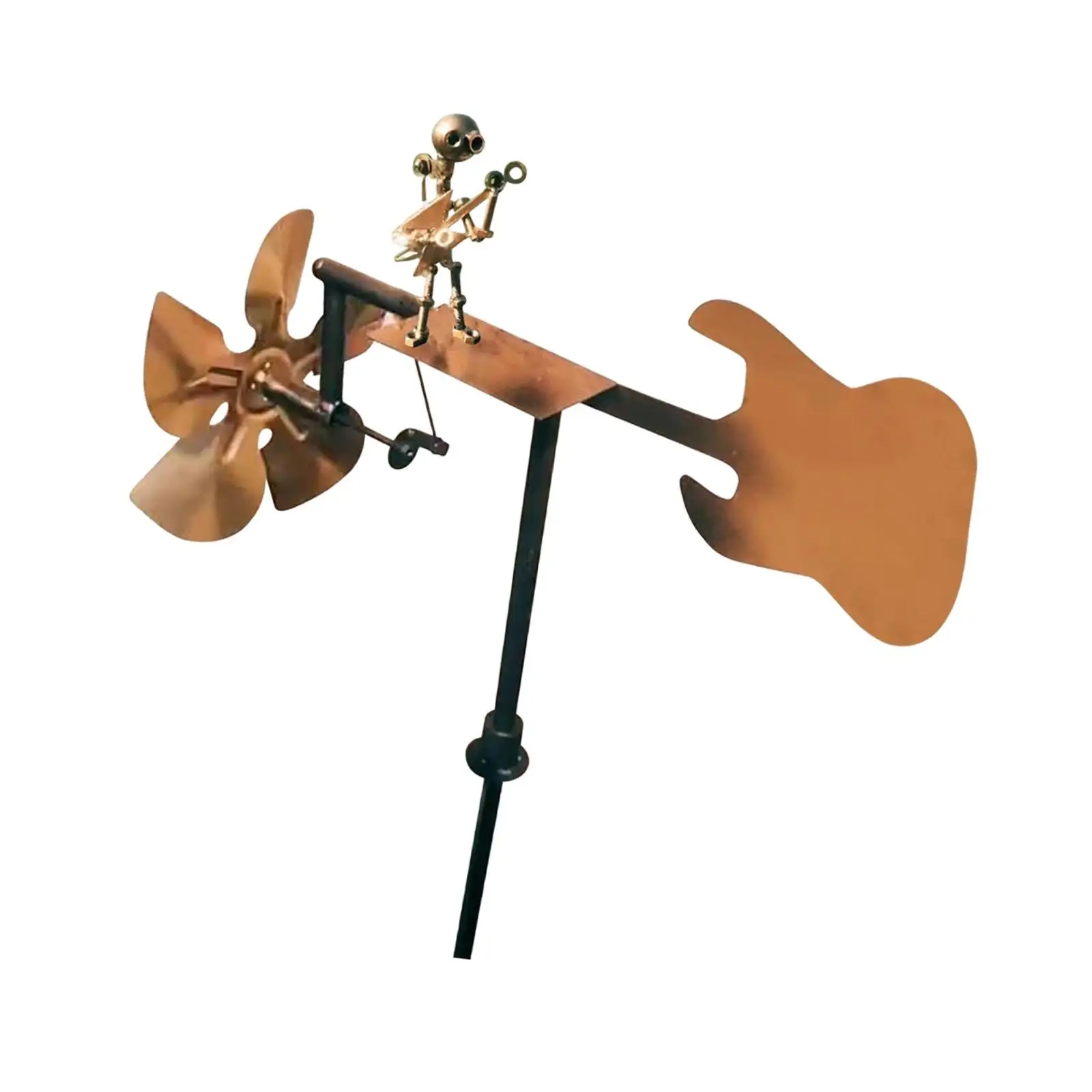 

Metal Drummer Windmill Wind Power Art Sculpture for Outdoor Patio Home