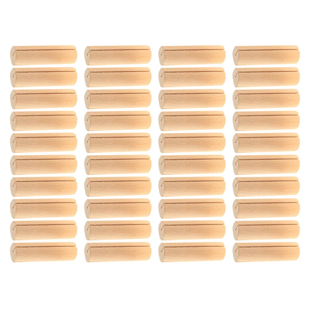 

40pcs Wooden Table Number Holders For Wedding Party Decoration Wood Memo Stand Cards Clip Seat Marker Office Home Event Use