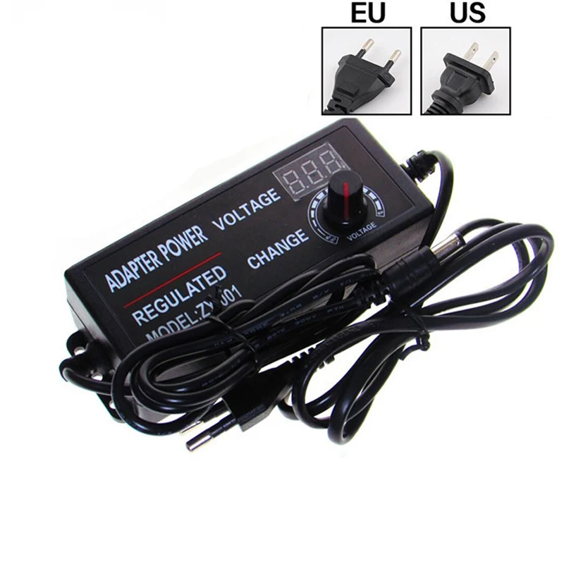 Adaptador de fuente de alimentación AC DC ajustable, 3V, 9V, 12V, 24V, 36V, 12V, voltios, 1A, 2A, 3A, 5A, 10A, con enchufe adaptador Jack, electrodoméstico hembra