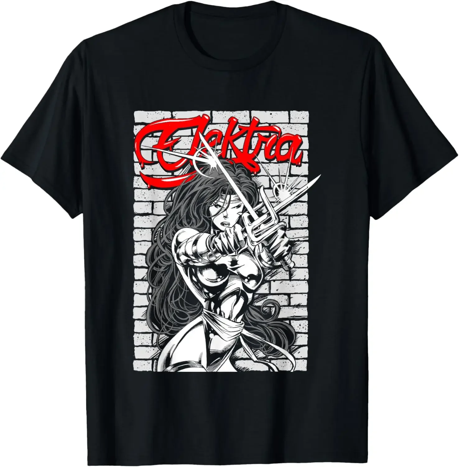 

Marvel Comics Retro Classic Elektra Crossed Sai Swords T-Shirt