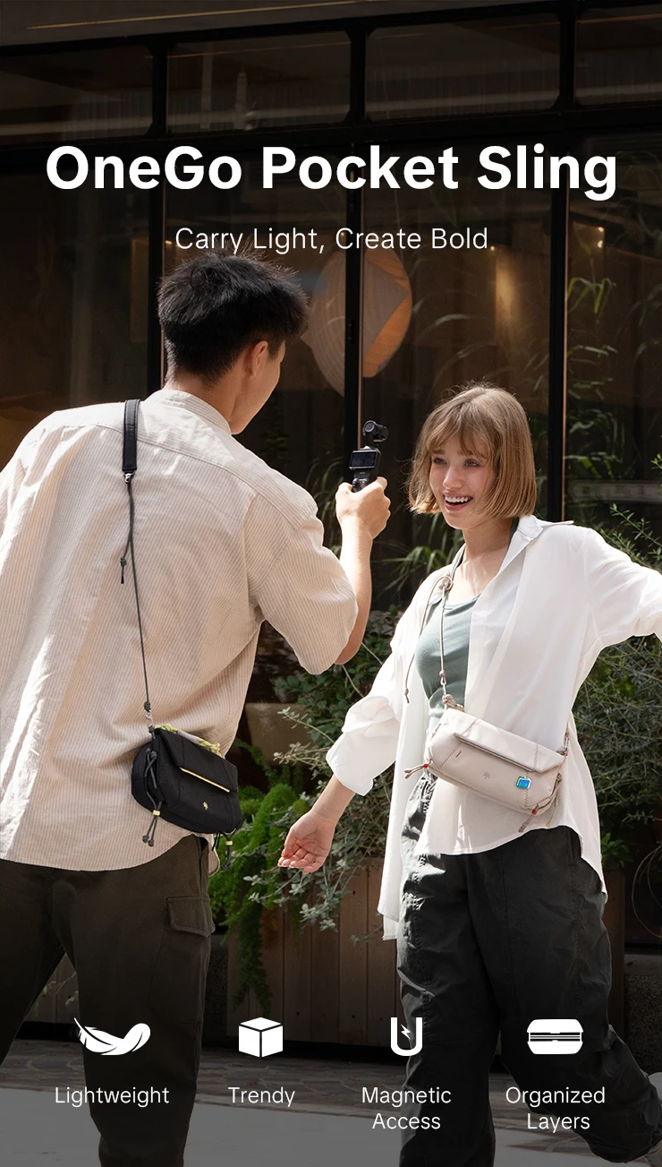PGYTECH OneGo Pocket Sling Geeignet für DJI Pocket 3, Aufbewahrungstasche, Kameratasche, Sportkamera, Aufbewahrungstasche, Handy-Umhängetasche – Detail 1